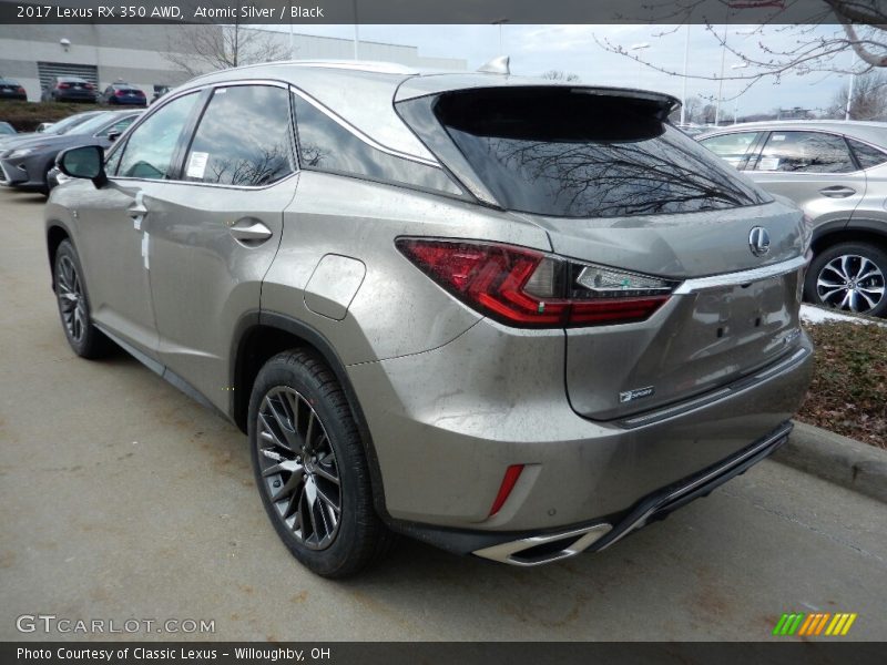 Atomic Silver / Black 2017 Lexus RX 350 AWD
