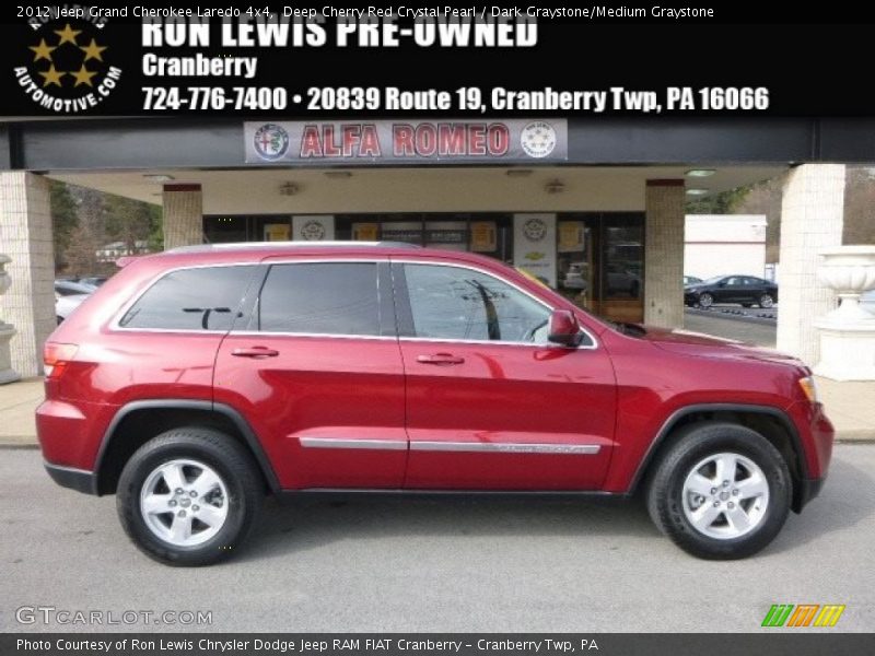 Deep Cherry Red Crystal Pearl / Dark Graystone/Medium Graystone 2012 Jeep Grand Cherokee Laredo 4x4