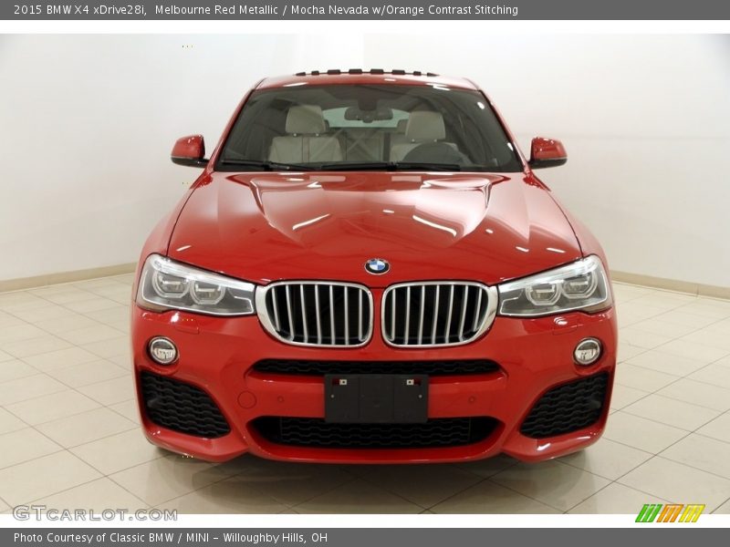 Melbourne Red Metallic / Mocha Nevada w/Orange Contrast Stitching 2015 BMW X4 xDrive28i