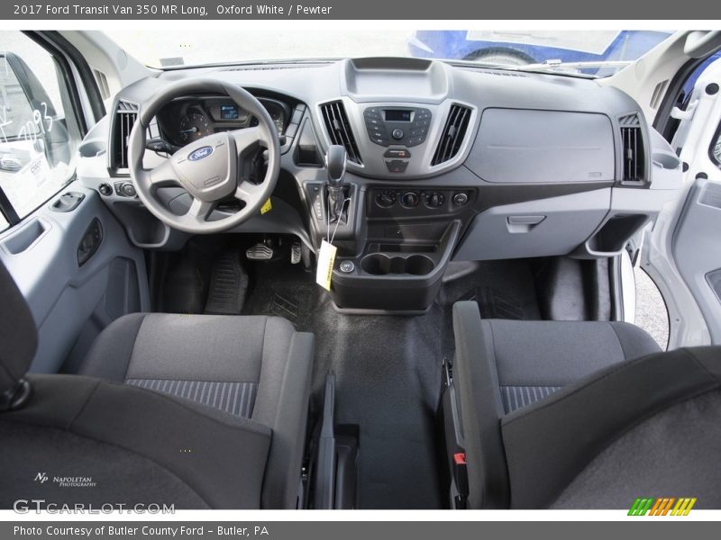 Oxford White / Pewter 2017 Ford Transit Van 350 MR Long