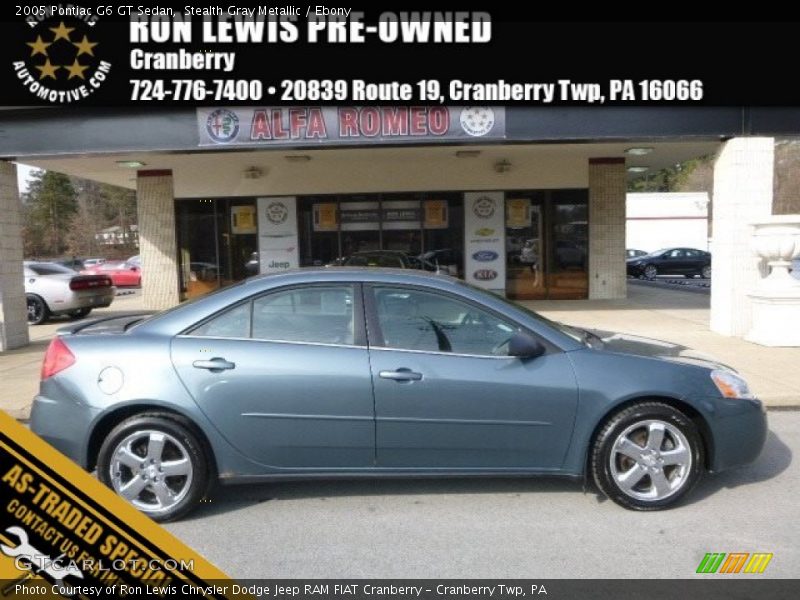 Stealth Gray Metallic / Ebony 2005 Pontiac G6 GT Sedan