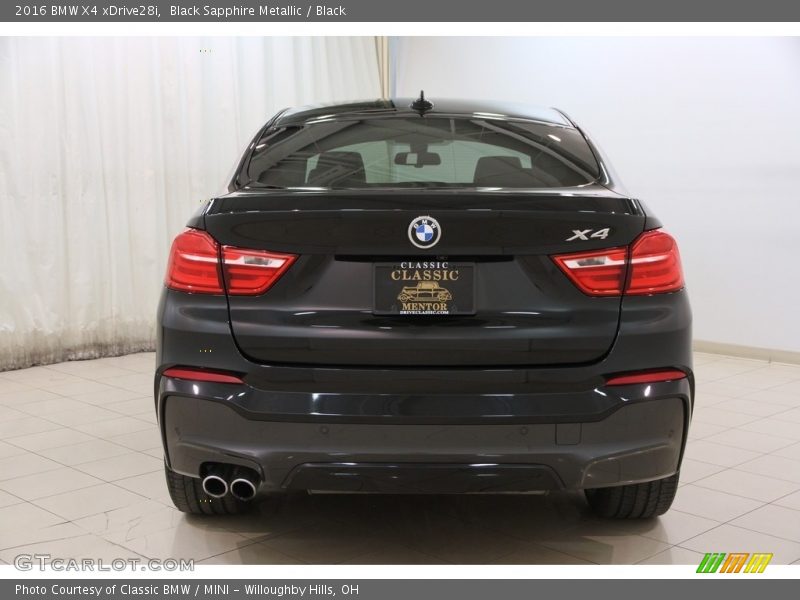 Black Sapphire Metallic / Black 2016 BMW X4 xDrive28i