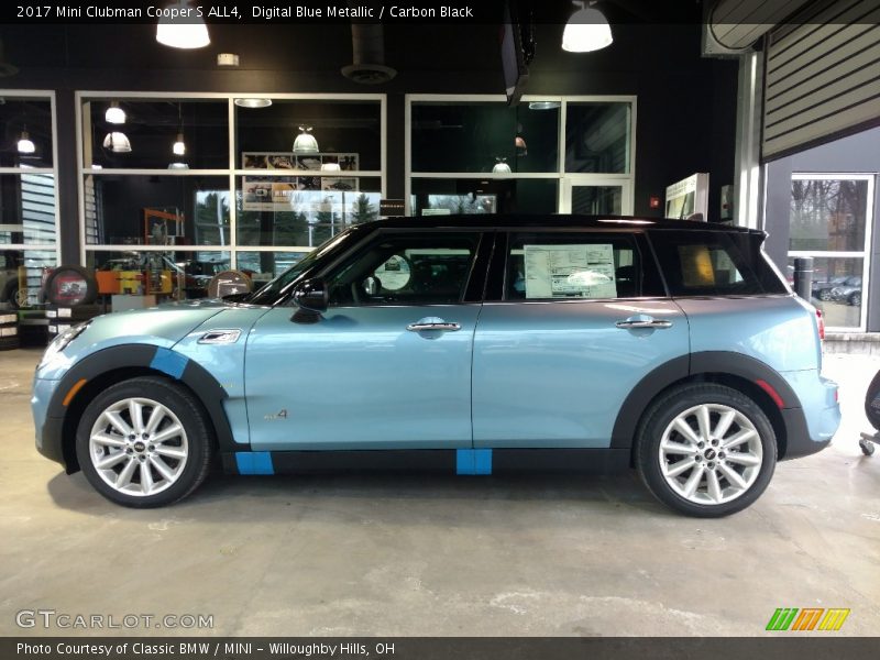 Digital Blue Metallic / Carbon Black 2017 Mini Clubman Cooper S ALL4