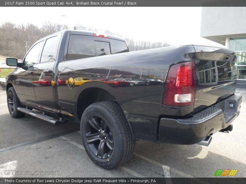 Brilliant Black Crystal Pearl / Black 2017 Ram 1500 Sport Quad Cab 4x4