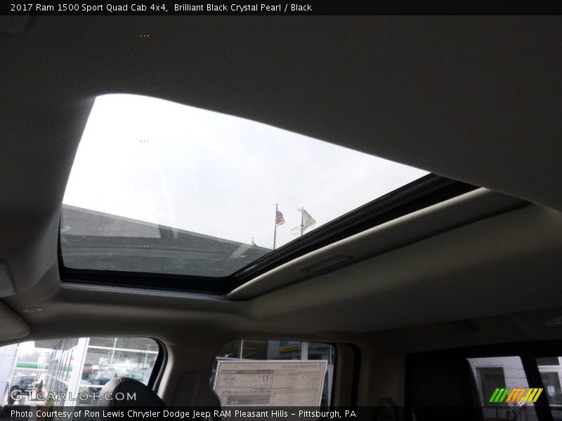 Brilliant Black Crystal Pearl / Black 2017 Ram 1500 Sport Quad Cab 4x4