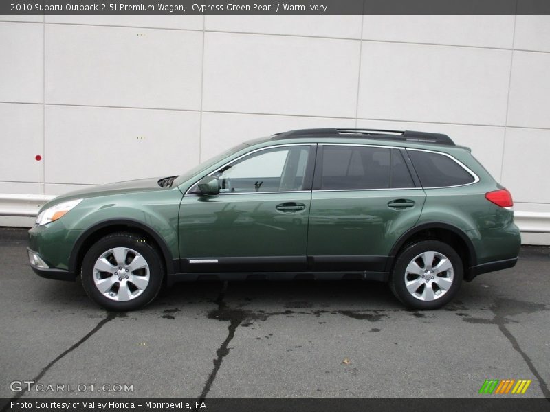 Cypress Green Pearl / Warm Ivory 2010 Subaru Outback 2.5i Premium Wagon