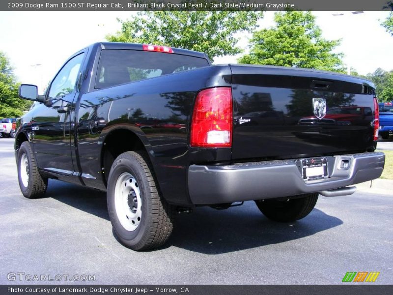 Brilliant Black Crystal Pearl / Dark Slate/Medium Graystone 2009 Dodge Ram 1500 ST Regular Cab