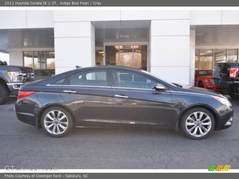 Indigo Blue Pearl / Gray 2011 Hyundai Sonata SE 2.0T