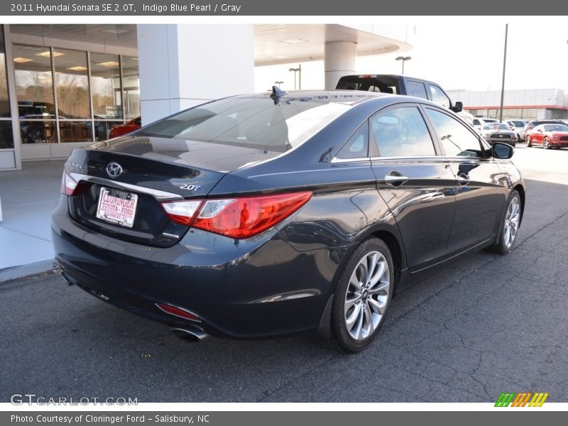 Indigo Blue Pearl / Gray 2011 Hyundai Sonata SE 2.0T