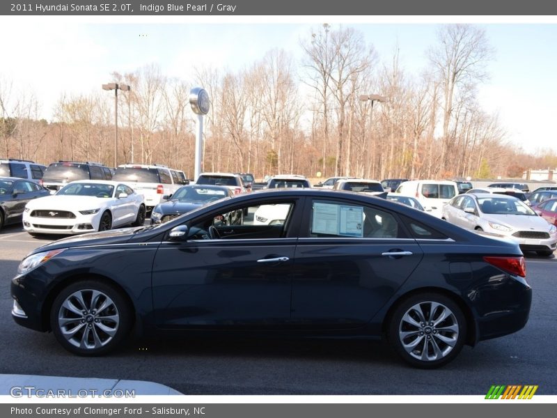 Indigo Blue Pearl / Gray 2011 Hyundai Sonata SE 2.0T