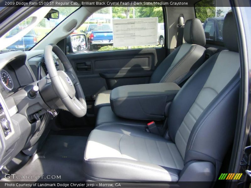 Brilliant Black Crystal Pearl / Dark Slate/Medium Graystone 2009 Dodge Ram 1500 ST Regular Cab