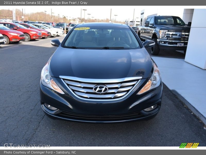 Indigo Blue Pearl / Gray 2011 Hyundai Sonata SE 2.0T