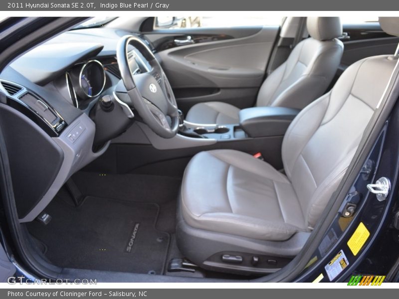 Indigo Blue Pearl / Gray 2011 Hyundai Sonata SE 2.0T