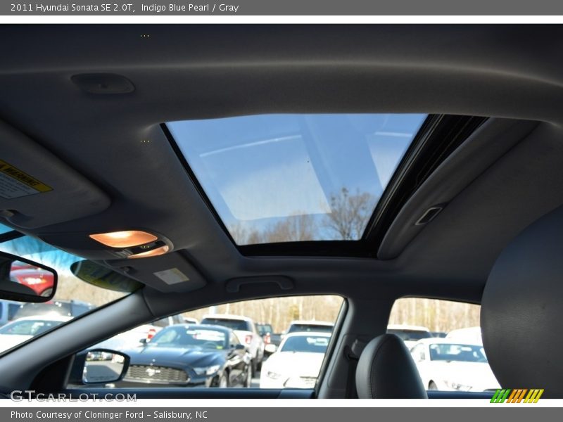 Indigo Blue Pearl / Gray 2011 Hyundai Sonata SE 2.0T