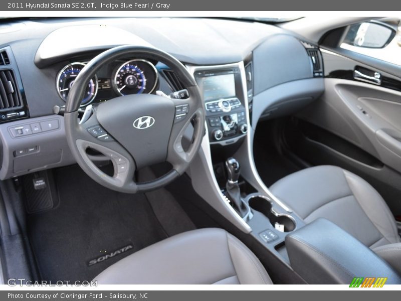 Indigo Blue Pearl / Gray 2011 Hyundai Sonata SE 2.0T
