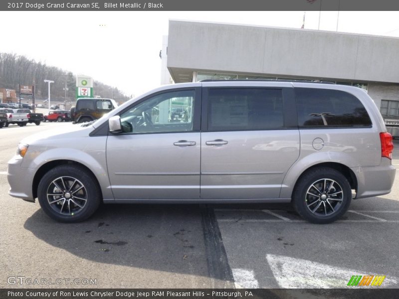 Billet Metallic / Black 2017 Dodge Grand Caravan SE
