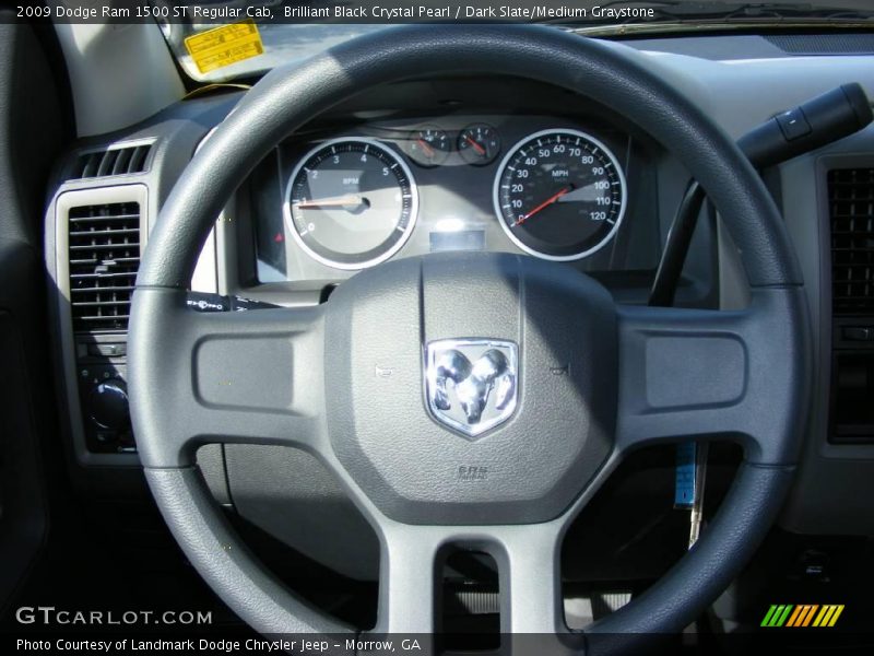 Brilliant Black Crystal Pearl / Dark Slate/Medium Graystone 2009 Dodge Ram 1500 ST Regular Cab