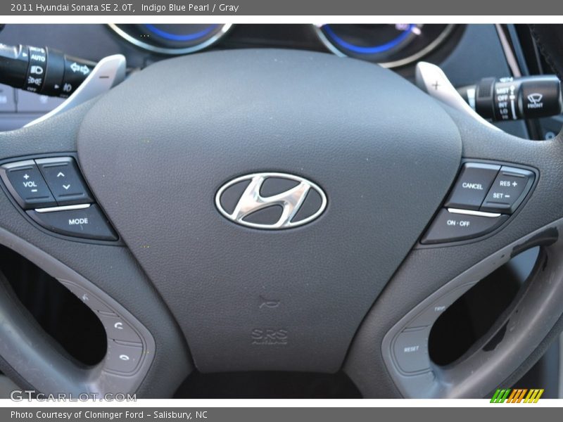 Indigo Blue Pearl / Gray 2011 Hyundai Sonata SE 2.0T