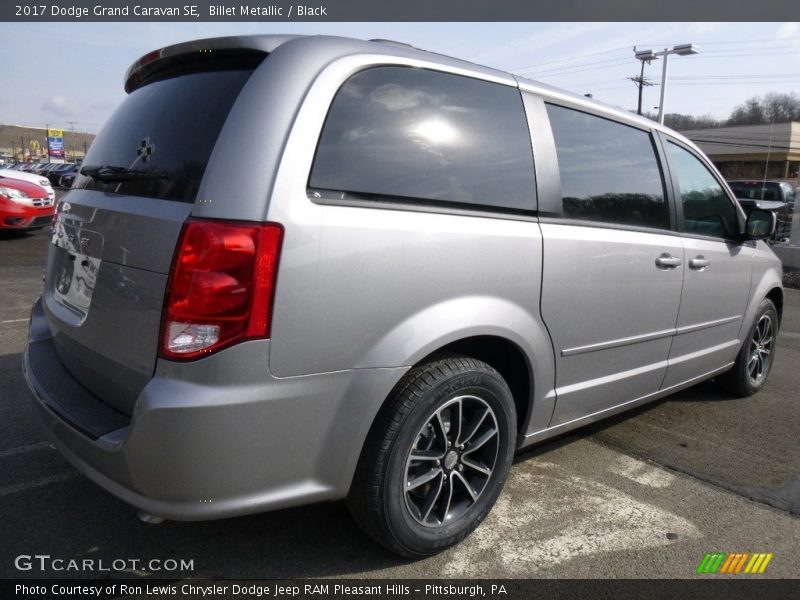 Billet Metallic / Black 2017 Dodge Grand Caravan SE