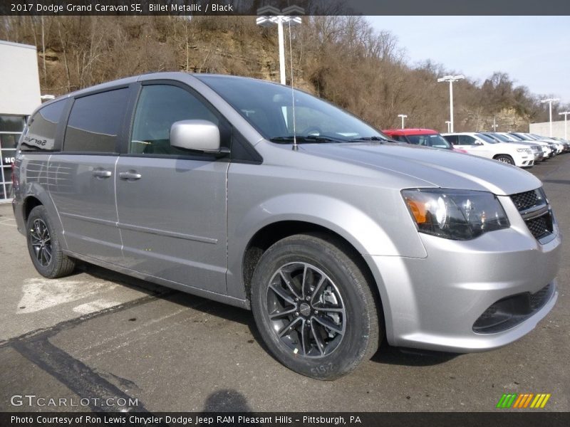 Billet Metallic / Black 2017 Dodge Grand Caravan SE