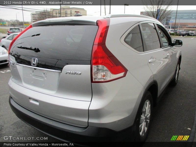 Alabaster Silver Metallic / Gray 2012 Honda CR-V EX-L 4WD