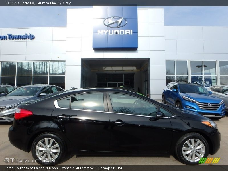 Aurora Black / Gray 2014 Kia Forte EX