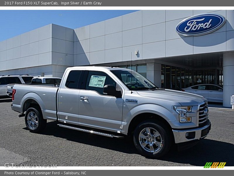 Ingot Silver / Earth Gray 2017 Ford F150 XLT SuperCab