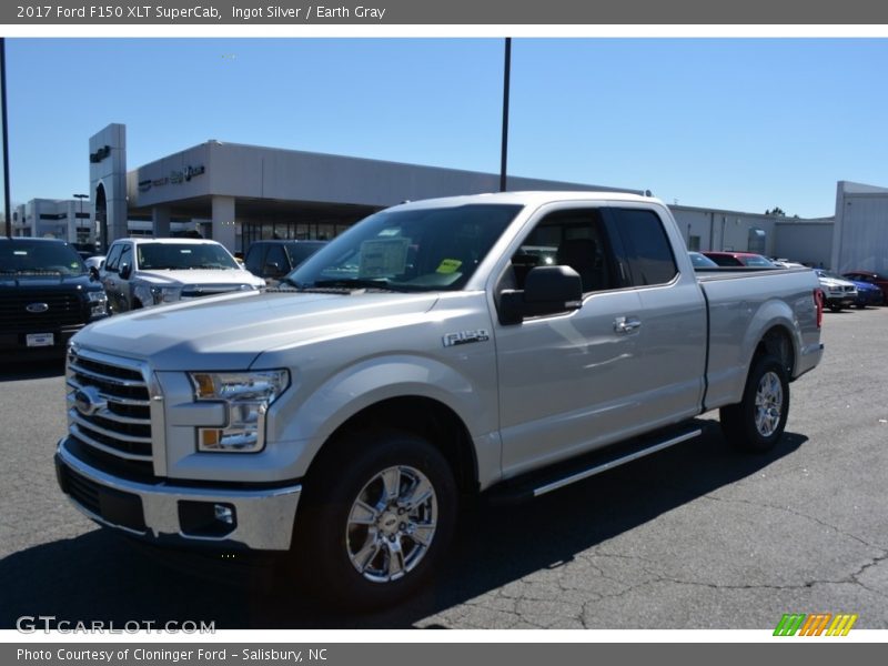 Ingot Silver / Earth Gray 2017 Ford F150 XLT SuperCab