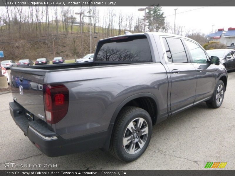 Modern Steel Metallic / Gray 2017 Honda Ridgeline RTL-T AWD
