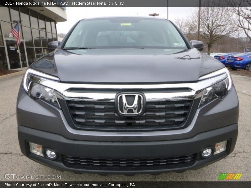 Modern Steel Metallic / Gray 2017 Honda Ridgeline RTL-T AWD