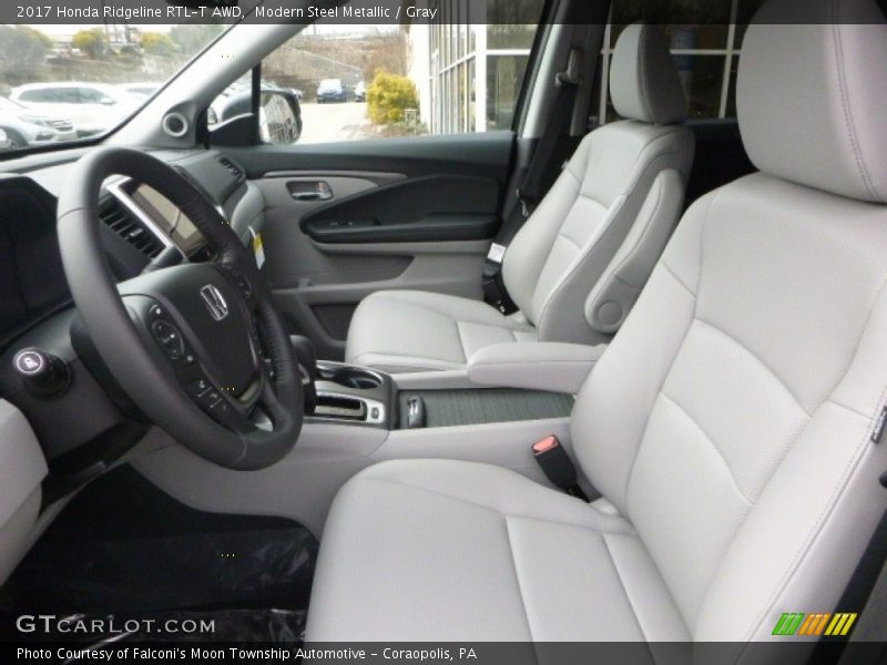 Modern Steel Metallic / Gray 2017 Honda Ridgeline RTL-T AWD