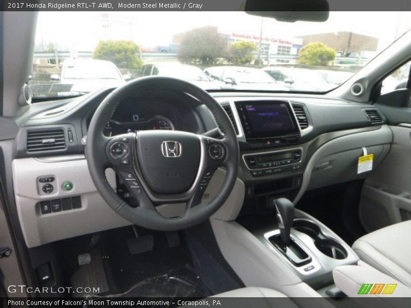 Modern Steel Metallic / Gray 2017 Honda Ridgeline RTL-T AWD