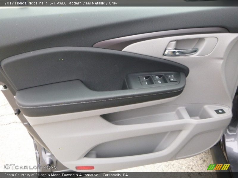 Modern Steel Metallic / Gray 2017 Honda Ridgeline RTL-T AWD