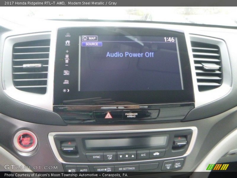 Modern Steel Metallic / Gray 2017 Honda Ridgeline RTL-T AWD