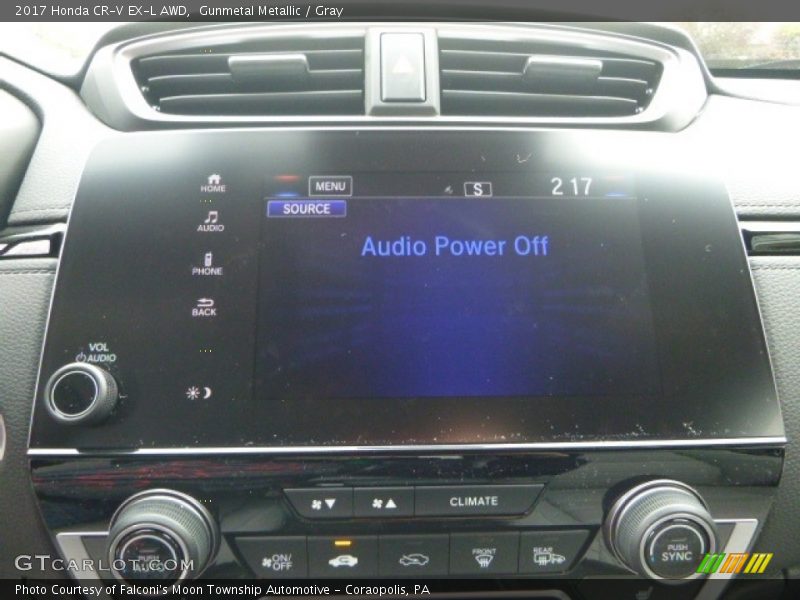 Gunmetal Metallic / Gray 2017 Honda CR-V EX-L AWD