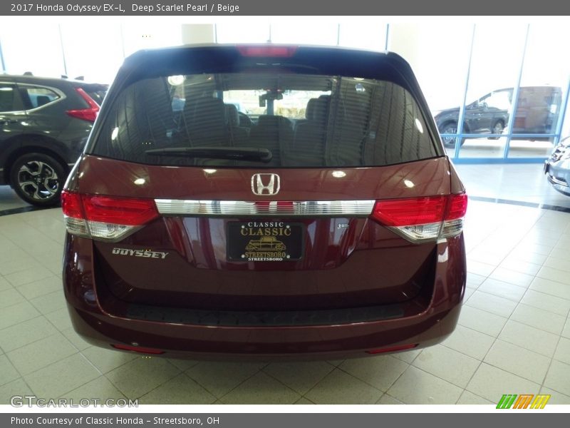 Deep Scarlet Pearl / Beige 2017 Honda Odyssey EX-L