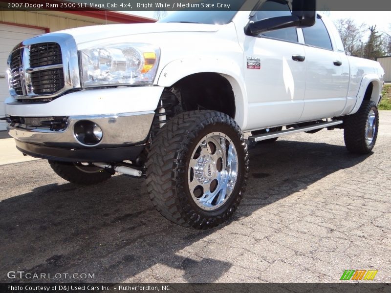 Bright White / Medium Slate Gray 2007 Dodge Ram 2500 SLT Mega Cab 4x4