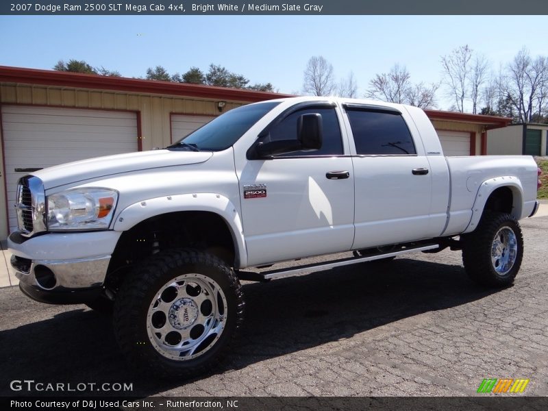 Bright White / Medium Slate Gray 2007 Dodge Ram 2500 SLT Mega Cab 4x4