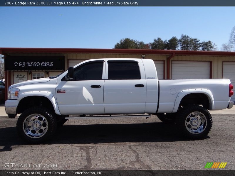 Bright White / Medium Slate Gray 2007 Dodge Ram 2500 SLT Mega Cab 4x4