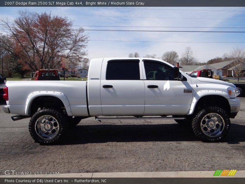 Bright White / Medium Slate Gray 2007 Dodge Ram 2500 SLT Mega Cab 4x4