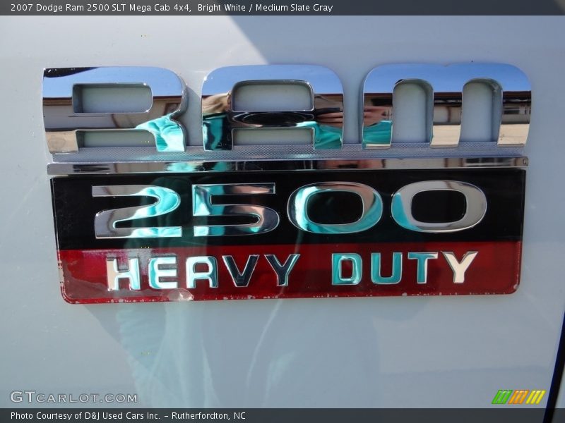 Bright White / Medium Slate Gray 2007 Dodge Ram 2500 SLT Mega Cab 4x4