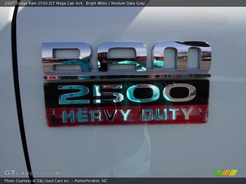Bright White / Medium Slate Gray 2007 Dodge Ram 2500 SLT Mega Cab 4x4