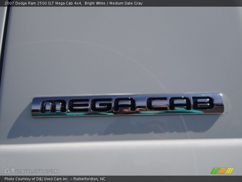 Bright White / Medium Slate Gray 2007 Dodge Ram 2500 SLT Mega Cab 4x4