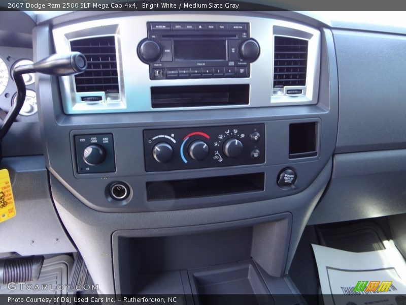 Bright White / Medium Slate Gray 2007 Dodge Ram 2500 SLT Mega Cab 4x4