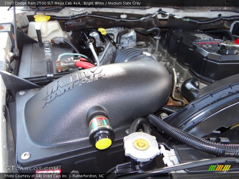Bright White / Medium Slate Gray 2007 Dodge Ram 2500 SLT Mega Cab 4x4