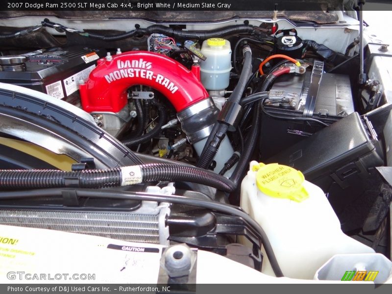 Bright White / Medium Slate Gray 2007 Dodge Ram 2500 SLT Mega Cab 4x4
