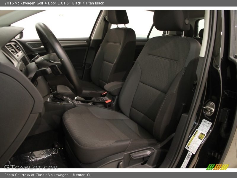 Front Seat of 2016 Golf 4 Door 1.8T S