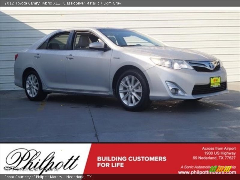 Classic Silver Metallic / Light Gray 2012 Toyota Camry Hybrid XLE