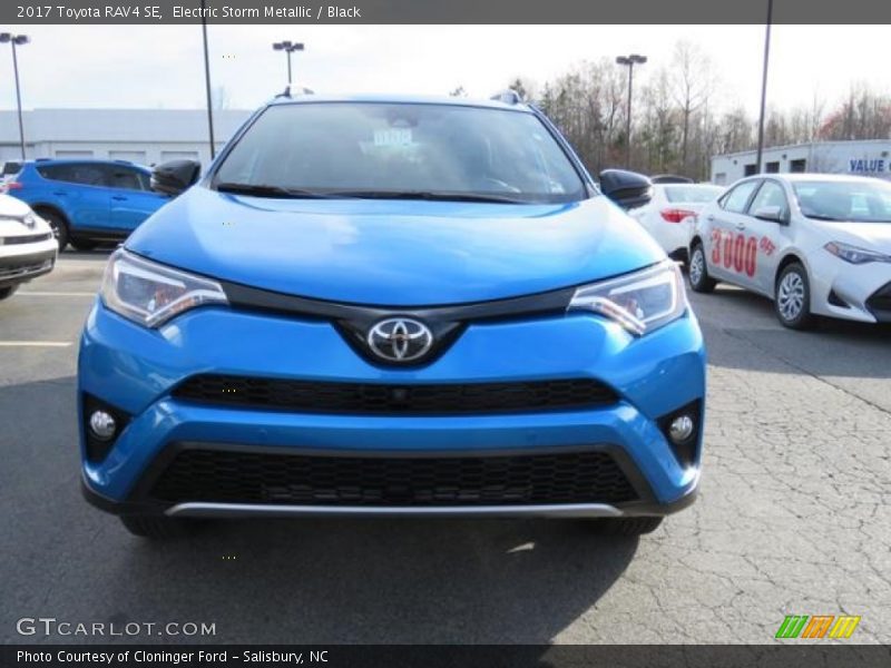 Electric Storm Metallic / Black 2017 Toyota RAV4 SE