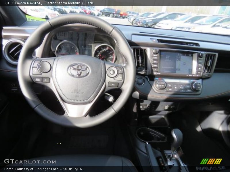 Electric Storm Metallic / Black 2017 Toyota RAV4 SE